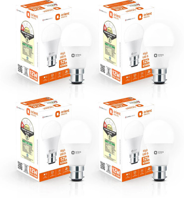 Orient Electric 12 W Basic Round B22 LED Bulb(White, Pack of 4)