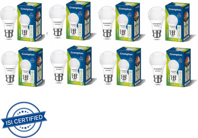 Crompton 5 W Basic Standard B22 LED Bulb(White, Pack of 8)