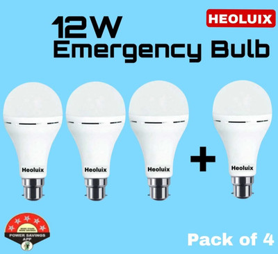 heoluix 12 W Basic Standard B22 D LED Bulb(White, Pack of 4)