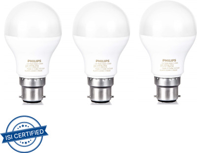 PHILIPS 7 W Basic Standard B22 LED Bulb(White, Pack of 3)