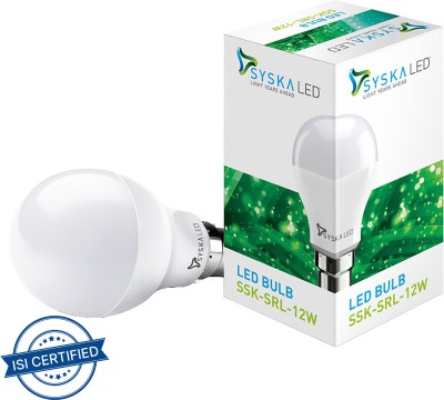 Syska Led Lights 12 W Standard B22 Basic LED Bulb(White)