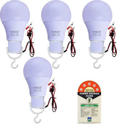 ALFALITE 10 W Basic Standard Plug & Play LED Bulb(White, Pack of 4)