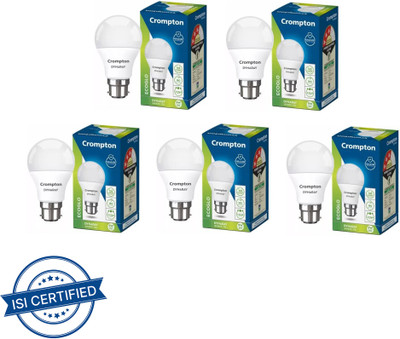 Crompton 9 W Basic Standard B22 LED Bulb(White, Pack of 5)