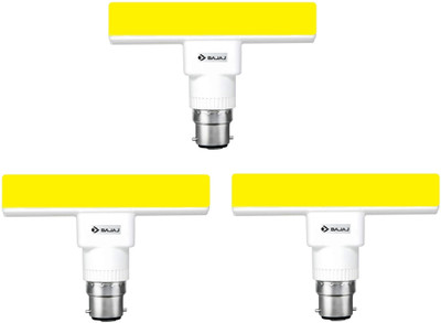 BAJAJ 5 W Basic T-Bulb B22 LED Bulb(Yellow, Pack of 3)