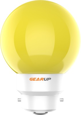 Gear Up 0.5 W Round B22 LED Bulb(Yellow)