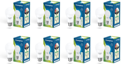Crompton 14 W Basic Round B22 LED Bulb(White, Pack of 8)