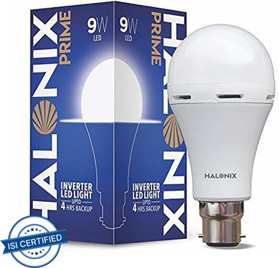 HALONIX 9 W Inverter Round B22 LED Bulb(White)