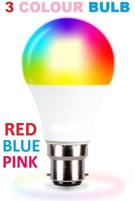 Brightstar 9 W Basic Round B22 LED Bulb(Red, Blue, Pink)