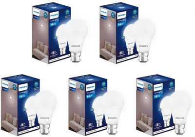 PHILIPS 16 W Standard B22 LED Bulb(White, Pack of 5)