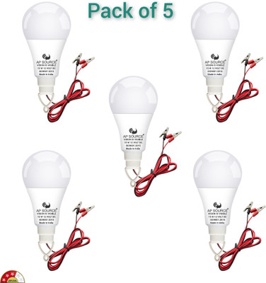 AP Source 15 W Basic Round 2 Pin LED Bulb(White, Pack of 5)