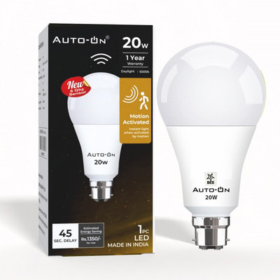 auto-on 20 W Basic Standard B22 LED Bulb(White)