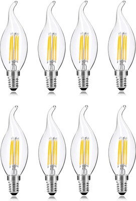 Baslash 4 W Basic Standard E27 LED Bulb(White, Pack of 8)