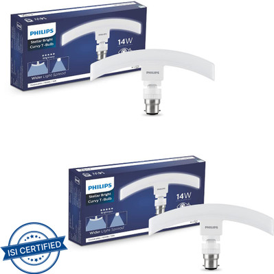 PHILIPS 14 W Basic T-Bulb B22 LED Bulb(White, Pack of 2)
