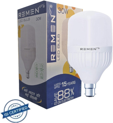 REMEN 30 W Basic Standard B22 LED Bulb(White)