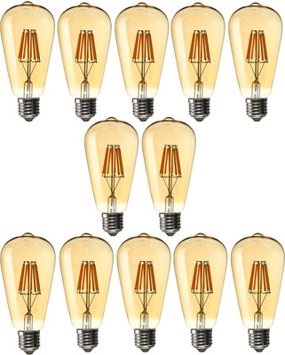 AgroCulture 4 W Basic Decorative E26 LED Bulb(Yellow, Pack of 12)