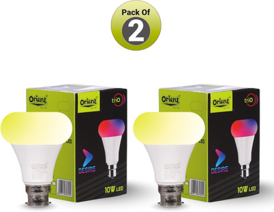 ORIENT 10 W Color Changing Round LED Bulb(Multicolor, Pack of 2)