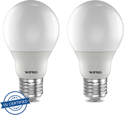 Wipro 5 W Basic Standard E27 LED Bulb(Yellow, Pack of 2)