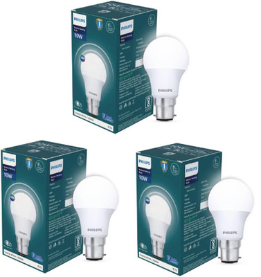 PHILIPS 10 W Motion Sensor Round B22 LED Bulb(White, Pack of 3)