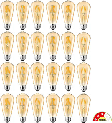 Eve Hanger 4 W Basic Arbitrary E27 LED Bulb(Yellow, Pack of 24)