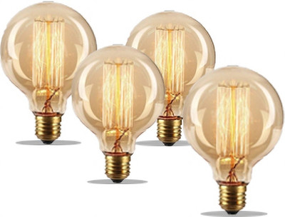 KINIS 4 W Basic Decorative E27 Incandescent Bulb(Yellow, Pack of 4)