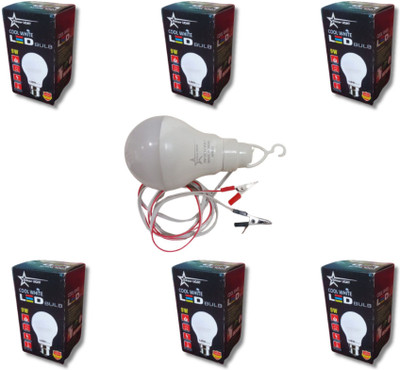 STARLIGHT 9 W Basic Round LED Bulb(White, Pack of 6)