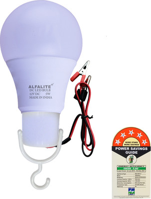 ALFALITE 5 W Basic Standard Plug & Play LED Bulb(White)