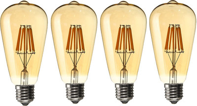 VAGalleryKing 4 W Basic Decorative E27 LED Bulb(Yellow, Pack of 4)