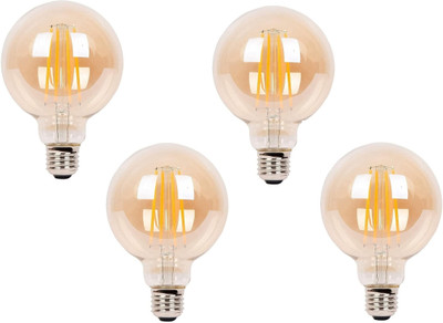 pinkparifashion 4 W Basic Round E27 LED Bulb(Yellow, Pack of 4)