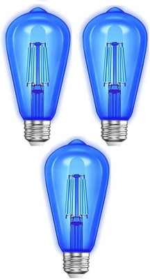 Baslash 4 W Basic Decorative E27 LED Bulb(Blue, Pack of 3)