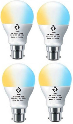 rino 9 W Basic Standard B22 LED Bulb(RGB, Pack of 4)