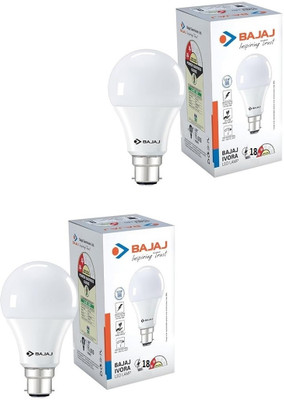BAJAJ 18 W Basic Standard B22 LED Bulb(White, Pack of 2)