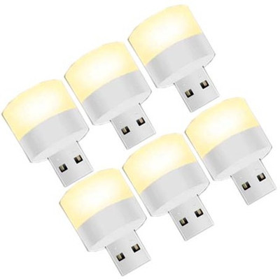 rino 1 W Basic Standard Plug & Play LED Bulb(Yellow, Pack of 6)