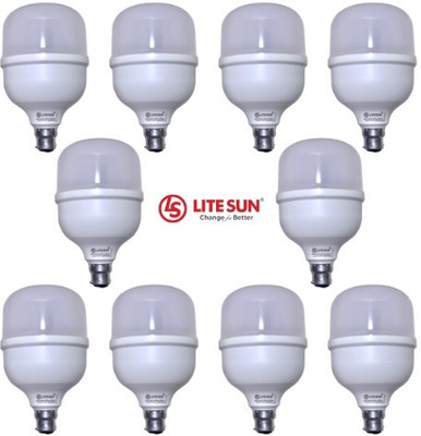 LiteSun 30 W Basic Standard B22 LED Bulb(White, Pack of 10)