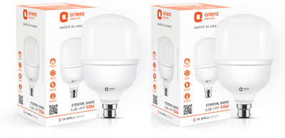 Orient Electric 50 W Basic Round B22 LED Bulb(White, Pack of 2)