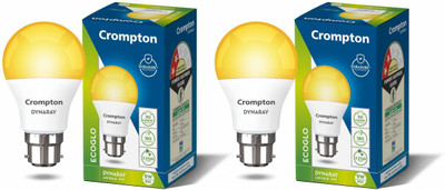 Crompton 9 W Basic Standard B22 LED Bulb(Yellow, Pack of 2)