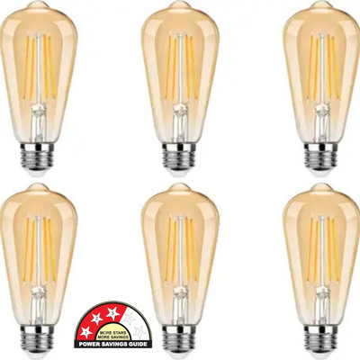 spark world 4 W Basic Standard E27 LED Bulb(Clear, Pack of 6)