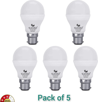 AP Source 9 W Basic Standard B22 LED Bulb(White, Pack of 5)
