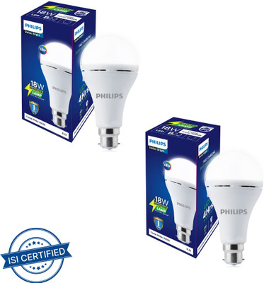 PHILIPS 18 W Inverter Standard B22 Inverter Bulb(White, Pack of 2)