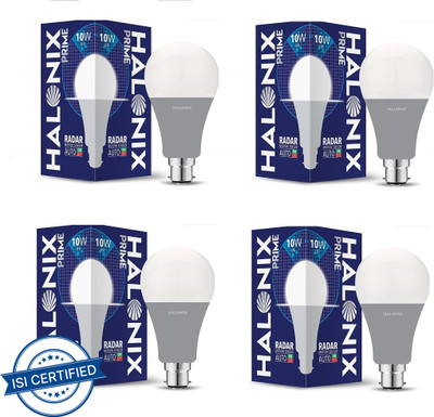 HALONIX 10 W Motion Sensor Decorative B22 LED Bulb(White, Pack of 4)