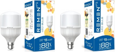 REMEN 16 W Standard B22 LED Bulb(White, Pack of 2)