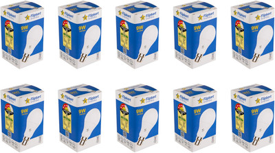 Flipkart SmartBuy 9 W Basic Round B22 LED Bulb(White, Pack of 10)