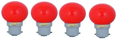 ambert 0.5 W Basic Globe B22 LED Bulb(Red, Pack of 4)