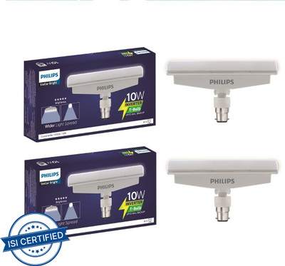 PHILIPS 10 W Inverter T-Bulb B22 Inverter Bulb(White, Pack of 2)