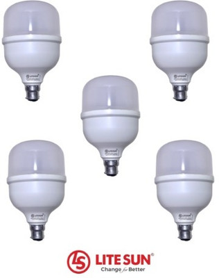LiteSun 30 W Basic Standard B22 LED Bulb(White, Pack of 5)