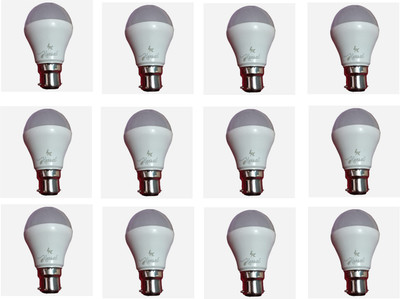 KANSAL 9 W Basic Round B22 LED Bulb(White, Pack of 12)