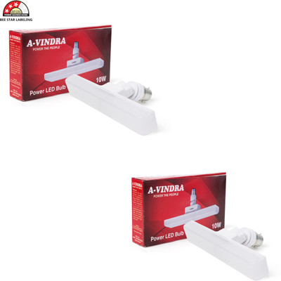 AVINDRA 10 W Basic T-Bulb B22 LED Bulb(White, Pack of 2)