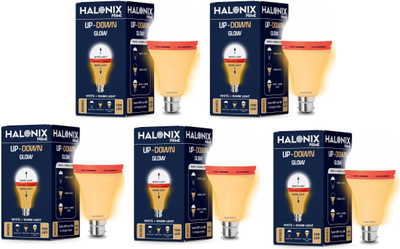 HALONIX 10 W Basic Decorative B22 LED Bulb(Yellow, White, Pack of 5)