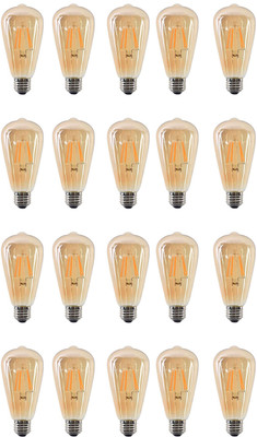 vibunt 4 W Basic Arbitrary E27 LED Bulb(Yellow, Pack of 20)