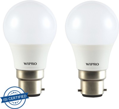 Wipro 3 W Standard B22 LED Bulb(White, Pack of 2)