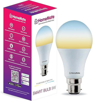 HomeMate 9 W Basic Standard B22 LED Bulb(White)